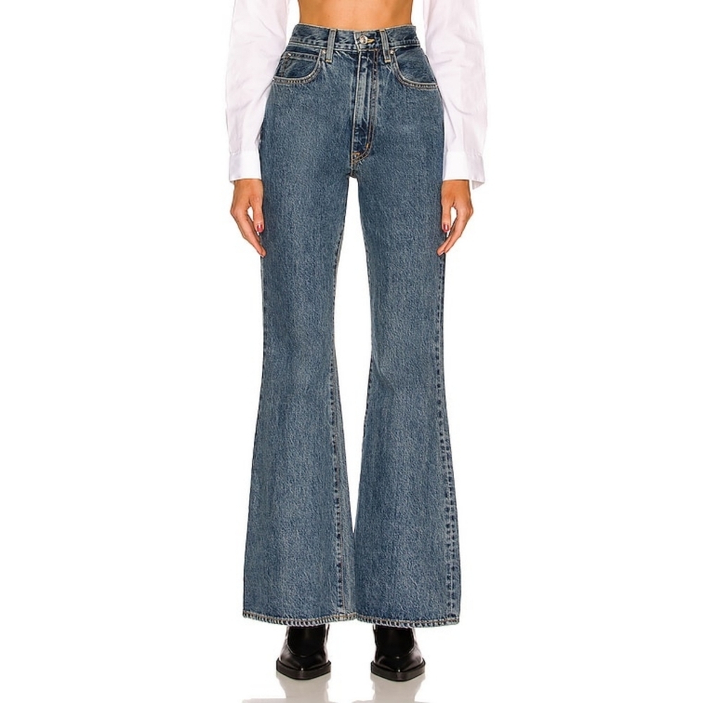 SLVRLAKE Indiana Jeans Born To Run Blue Wide Leg Flare 29